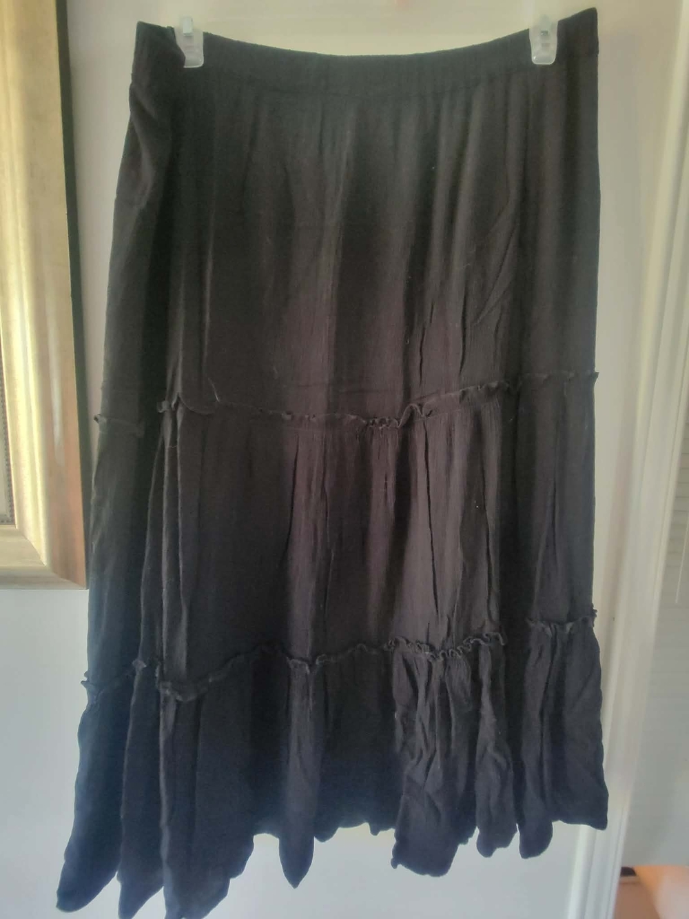 George Black Tiered Maxi Skirt